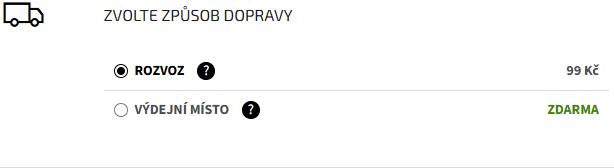 zpusob dopravy rozvoz